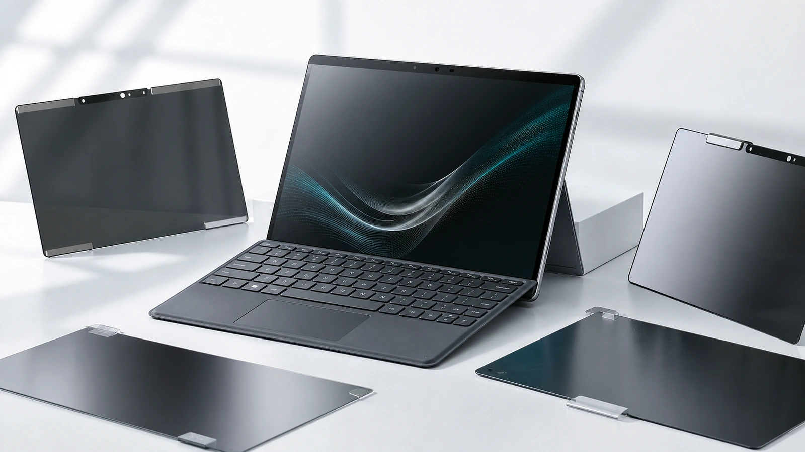 Unbranded Surface-style 2-in-1 with separate magnetic, nano, clip/full-adhesive and slide-tab samples