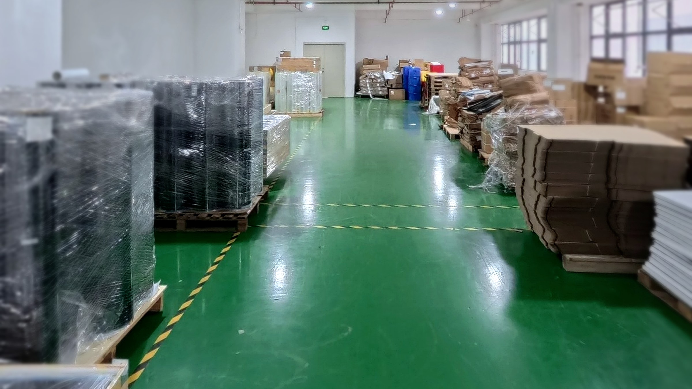 ScreenWord factory floor with prepared materials and packed stock